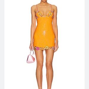 MAJORELLE cal embellished mini dress